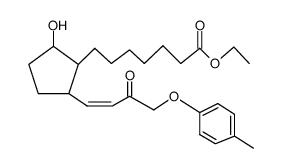 7-[2-Hydroxy-5-((Z)-3-oxo-4-p-tolyloxy-but-1-enyl)-cyclopentyl]-heptanoic acid ethyl ester结构式