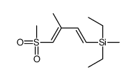 diethyl-methyl-(3-methyl-4-methylsulfonylbuta-1,3-dienyl)silane结构式