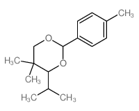 5,5-dimethyl-2-(4-methylphenyl)-4-propan-2-yl-1,3-dioxane structure