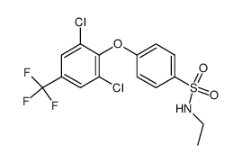 4-(2,6-Dichloro-4-trifluoromethyl-phenoxy)-N-ethyl-benzenesulfonamide结构式