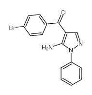 (5-AMINO-1-PHENYL-1H-PYRAZOL-4-YL)(4-BROMOPHENYL)METHANONE structure