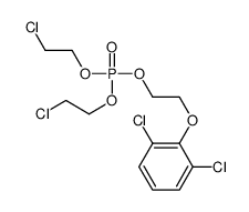 bis(2-chloroethyl) 2-(2,6-dichlorophenoxy)ethyl phosphate结构式