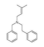 N-benzyl-3-methyl-N-(2-phenylethyl)but-2-en-1-amine Structure