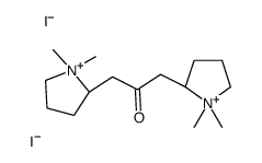 1-[(2S)-1,1-dimethylpyrrolidin-1-ium-2-yl]-3-[(2R)-1,1-dimethylpyrrolidin-1-ium-2-yl]propan-2-one,diiodide Structure