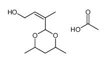 acetic acid,3-(4,6-dimethyl-1,3-dioxan-2-yl)but-2-en-1-ol结构式
