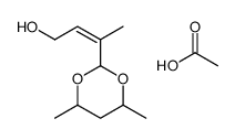 acetic acid,3-(4,6-dimethyl-1,3-dioxan-2-yl)but-2-en-1-ol Structure