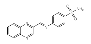 4-(quinoxalin-2-ylmethylideneamino)benzenesulfonamide Structure