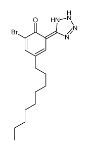 2-bromo-6-(1,2-dihydrotetrazol-5-ylidene)-4-nonylcyclohexa-2,4-dien-1-one结构式