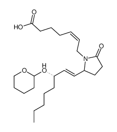 (Z)-7-{2-Oxo-5-[(E)-3-(tetrahydro-pyran-2-yloxy)-oct-1-enyl]-pyrrolidin-1-yl}-hept-5-enoic acid Structure