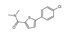 5-(4-chlorophenyl)-N,N-dimethylthiophene-2-carboxamide结构式