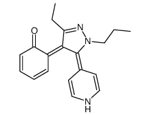 6-[3-ethyl-1-propyl-5-(1H-pyridin-4-ylidene)pyrazol-4-ylidene]cyclohexa-2,4-dien-1-one Structure