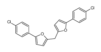 2-(4-chlorophenyl)-5-[[5-(4-chlorophenyl)furan-2-yl]methyl]furan Structure