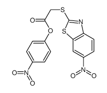(4-nitrophenyl) 2-[(6-nitro-1,3-benzothiazol-2-yl)sulfanyl]acetate Structure