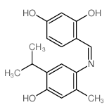 3-hydroxy-4-[[(4-hydroxy-2-methyl-5-propan-2-yl-phenyl)amino]methylidene]cyclohexa-2,5-dien-1-one Structure