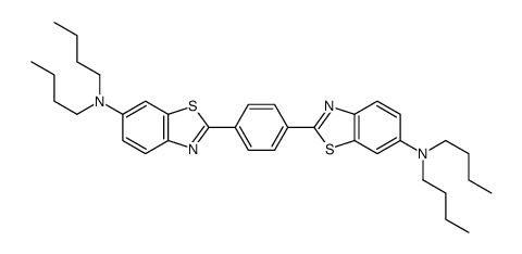 N,N-dibutyl-2-[4-[6-(dibutylamino)-1,3-benzothiazol-2-yl]phenyl]-1,3-benzothiazol-6-amine结构式