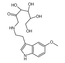 (3S,4R,5R)-3,4,5,6-tetrahydroxy-1-[2-(5-methoxy-1H-indol-3-yl)ethylamino]hexan-2-one结构式
