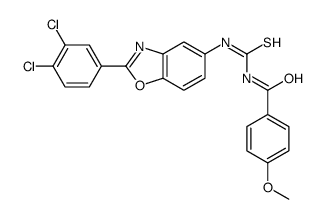 N-[[2-(3,4-dichlorophenyl)-1,3-benzoxazol-5-yl]carbamothioyl]-4-methoxybenzamide Structure