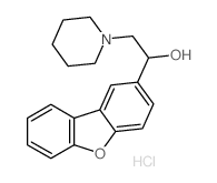 1-Piperidineethanol, a-2-dibenzofuranyl-, hydrochloride(1:1) Structure