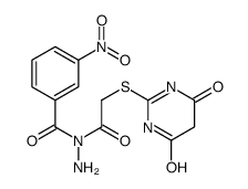 N-[2-[(4,6-dioxo-1H-pyrimidin-2-yl)sulfanyl]acetyl]-3-nitrobenzohydrazide Structure