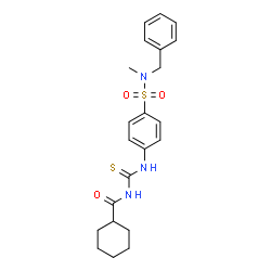 N-{[(4-{[benzyl(methyl)amino]sulfonyl}phenyl)amino]carbonothioyl}cyclohexanecarboxamide Structure
