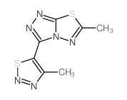 1,2,4-Triazolo[3,4-b][1,3,4]thiadiazole,6-methyl-3-(4-methyl-1,2,3-thiadiazol-5-yl)- Structure