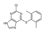 2-chloro-6-(2,6-dimethylphenyl)sulfanyl-7H-purine结构式