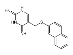 5-(naphthalen-2-ylsulfanylmethyl)pyrimidine-2,4-diamine结构式
