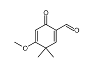 1,4-Cyclohexadiene-1-carboxaldehyde,4-methoxy-3,3-dimethyl-6-oxo-(9CI) Structure