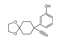 8-(3-hydroxyphenyl)-1,4-dioxaspiro[4.5]decane-8-carbonitrile Structure