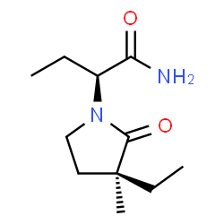 1-Pyrrolidineacetamide,alpha,3-diethyl-3-methyl-2-oxo-,(alphaS,3S)-(9CI) structure