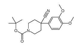1-BOC-4-CYANO-4-(3,4-DIMETHOXYPHENYL)-PIPERIDINE结构式