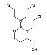 2-[Bis(2-chloroethyl)amino]-3-(2-chloroethyl)-4-hydroperoxytetrahydro-2H-1,3,2-oxazaphosphorine结构式