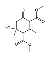 dimethyl 4-hydroxy-2,4-dimethyl-6-oxocyclohexane-1,3-dicarboxylate结构式