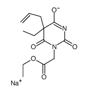 sodium,ethyl 2-(5-ethyl-2,4,6-trioxo-5-prop-2-enylpyrimidin-3-id-1-yl)acetate结构式