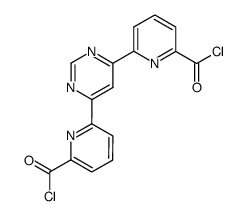 2,2'-bis(4,6-pyrimidinediyl)pyridine-6,6'-dicarboxylic acid chloride Structure