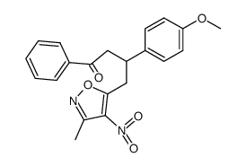 3-(4-methoxy-phenyl)-4-(3-methyl-4-nitro-isoxazol-5-yl)-1-phenyl-butan-1-one Structure