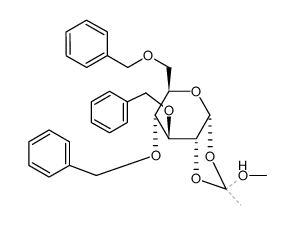 3,4,6-tri-O-benzyl-1,2-O-(1-methoxyethylidene)-α-D-glucopyranoside Structure