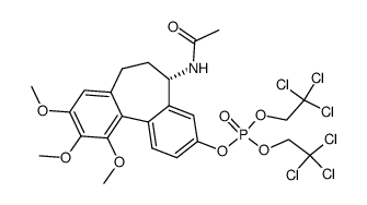 bis-(2,2,2-trichloroethyl) (5S)-5-acetylamino-9,10,11-trimethoxy-6,7-dihydro-5H-dibenzo[a,c]cyclohepten-3-ylphosphate结构式