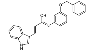 (E)-3-(1H-indol-3-yl)-N-(3-phenylmethoxyphenyl)prop-2-enamide结构式
