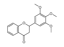 2-(3,4,5-trimethoxyphenyl)-2,3-dihydrochromen-4-one结构式