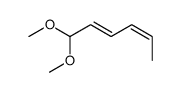 1,1-dimethoxyhexa-2,4-diene结构式