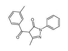 5-methyl-4-(3-methylbenzoyl)-2-phenyl-4H-pyrazol-3-one Structure