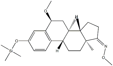 6α-Methoxy-3-[(trimethylsilyl)oxy]estra-1,3,5(10)-trien-17-one O-methyl oxime结构式