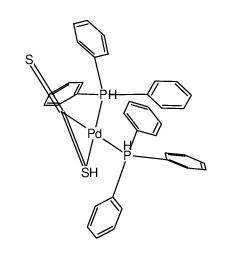 Pd(PPh3)2(η2-carbon disulfide) Structure