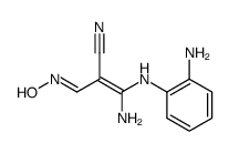 3-amino-3-(o-aminoanilino)-2-cyano-2-propenaloxime Structure