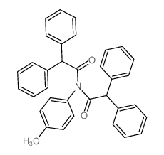 Benzeneacetamide,N-(2,2-diphenylacetyl)-N-(4-methylphenyl)-a-phenyl-结构式