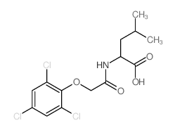 4-methyl-2-[[2-(2,4,6-trichlorophenoxy)acetyl]amino]pentanoic acid Structure