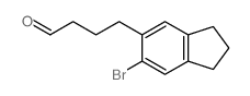 1H-Indene-5-butanal,6-bromo-2,3-dihydro- structure