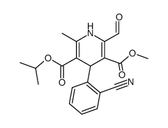 isopropyl 6-formyl-2-methyl-4-(2-cyanophenyl)-5-methoxycarbonyl-1,4- dihydropyridine-3-carboxylate Structure