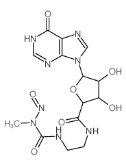 3,4-dihydroxy-N-[2-[(methyl-nitroso-carbamoyl)amino]ethyl]-5-(6-oxo-3H-purin-9-yl)oxolane-2-carboxamide picture